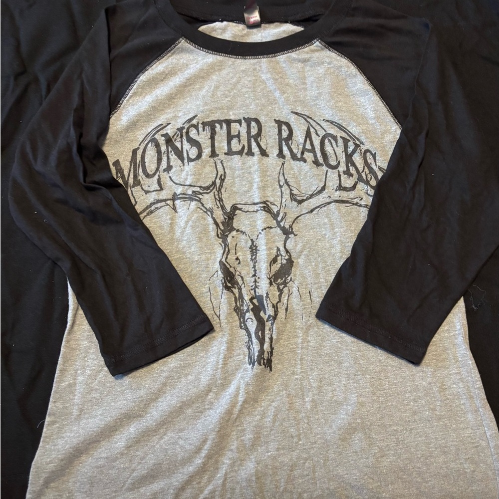 District Black and Gray Long Sleeve Tee